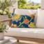 Ensemble de housses de coussin d'extérieur bleu marine à motif floral, en polyester résistant à l'eau-124732494-126256162