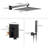 10 In. Showerhead Single Handle 2-Spray Square Shower Faucet 2.5 GPM With Adjustable Heads Valve Included-109695034