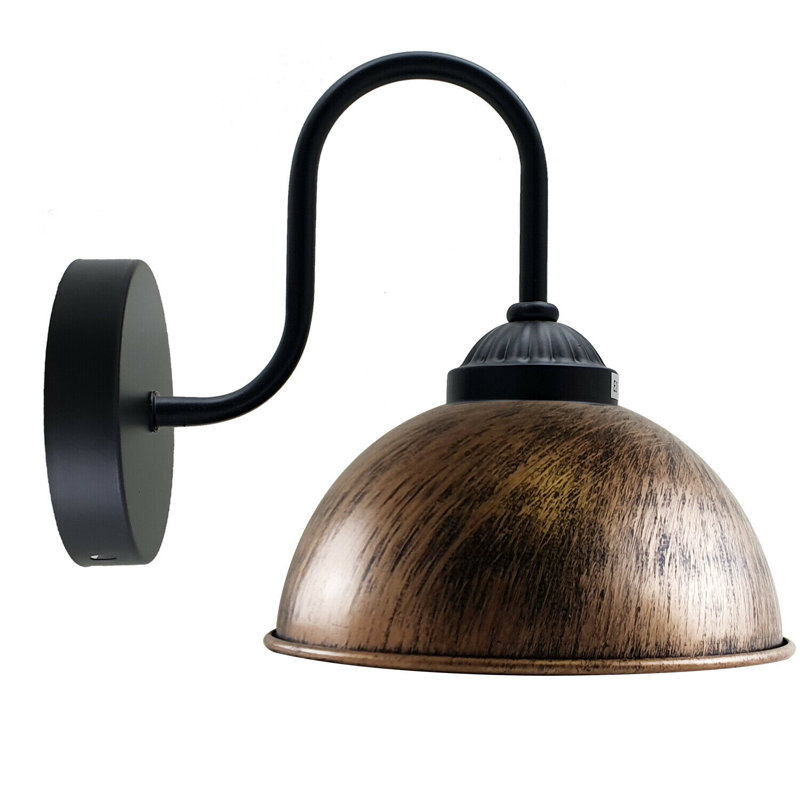 Brocton Armed Sconce, Brushed Copper