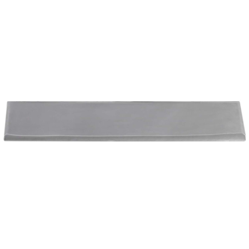 Manchester 3x12 Glossy Ceramic Bullnose, Charcoal Gray