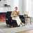 Chenille Upholstered Convertible Chair-87112324