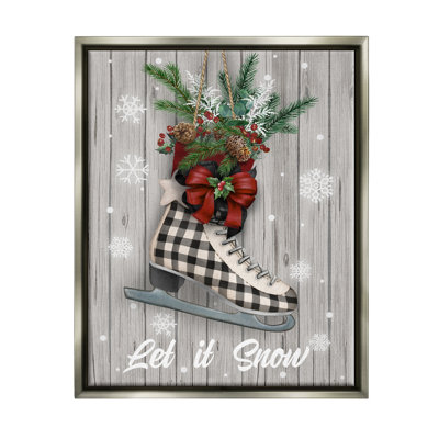 Let It Snow Ice Skate, impression sur bois par Conrad Knutsen