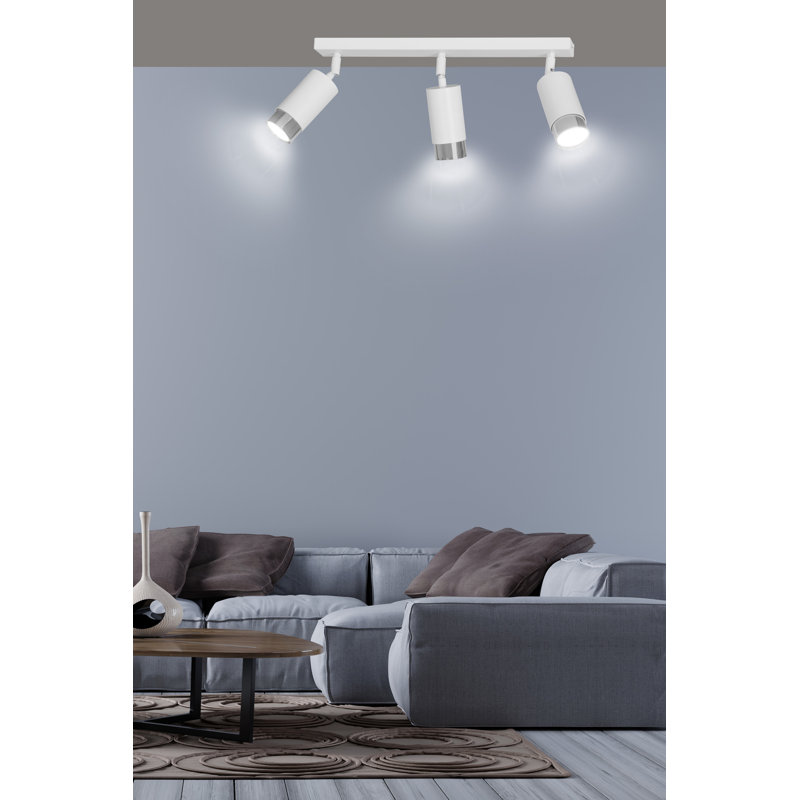 Cromwell 62cm 3 -Light Track Kit, White, Chrome