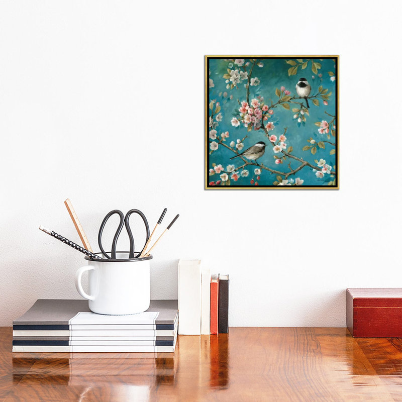 «Blossom I» par Lisa Audit - reproduction d'art, H 12 po x l 12 po x P 1,5 po, Toile avec cadre doré