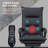 Microfiber Office Chair With Massage, Heat, Footrest, Gray