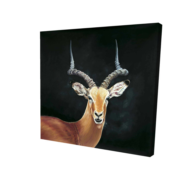 Antelope Deer Rustic Canvas - Home Decor Wall Art