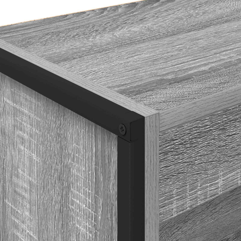 Steel Book Cabinet Bookcase, (3 Shelves) 121cm. H x 80cm. W x 30cm. D, Grey Sonoma
