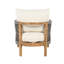 Fauteuil club d'extérieur en bois d'acacia avec coussins Harrill-508471134