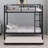 Metal Bunk Bed With Trundle-1069076563