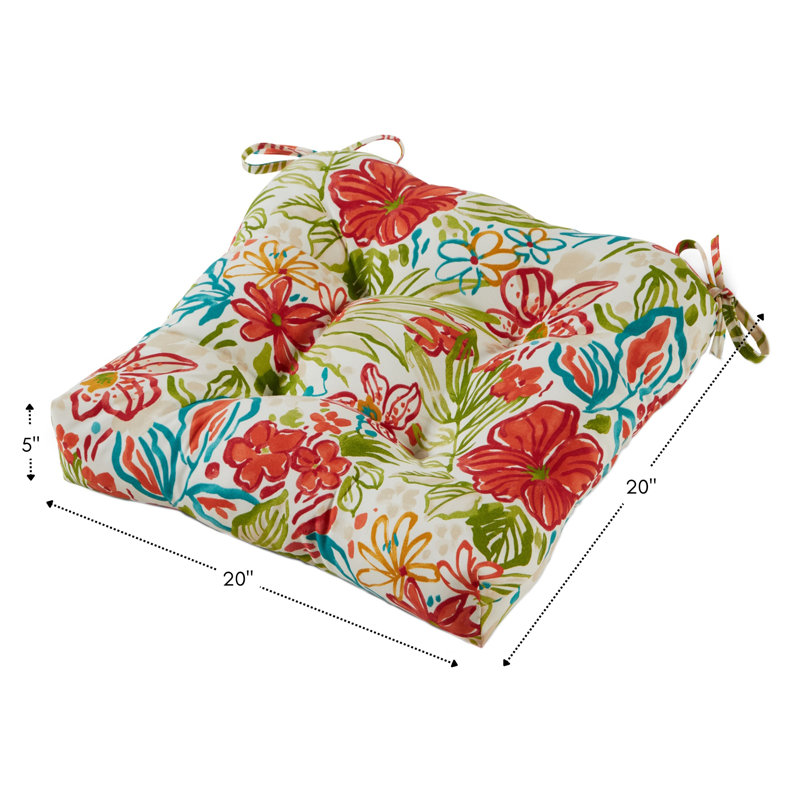 Coussin de chaise de salle à manger d'extérieur Shipton, 2, Brise florale
