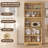 72" H Kitchen Pantry Cabinet with Open Shelf, Crystal Knobs, Microwave Stand & Adjustable Storage-199557353