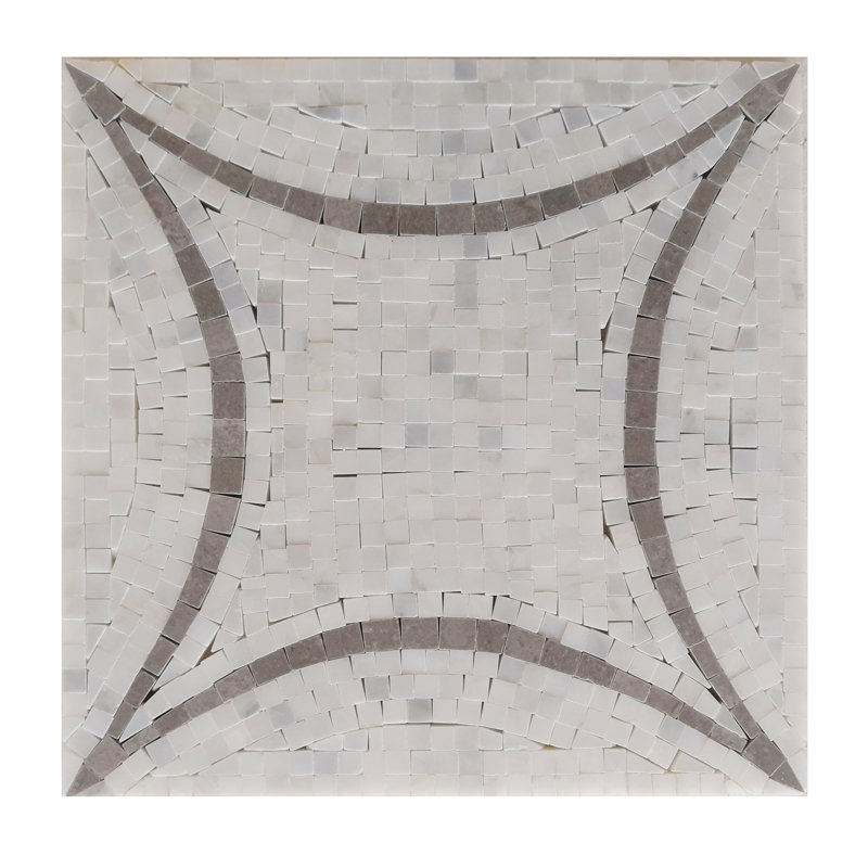 Carreau de mosaïque en marbre 12 po x 12 po
