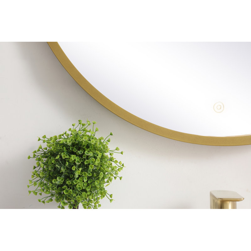 Miroir de salle de bain Pickard, 28 po x 28 po, Laiton