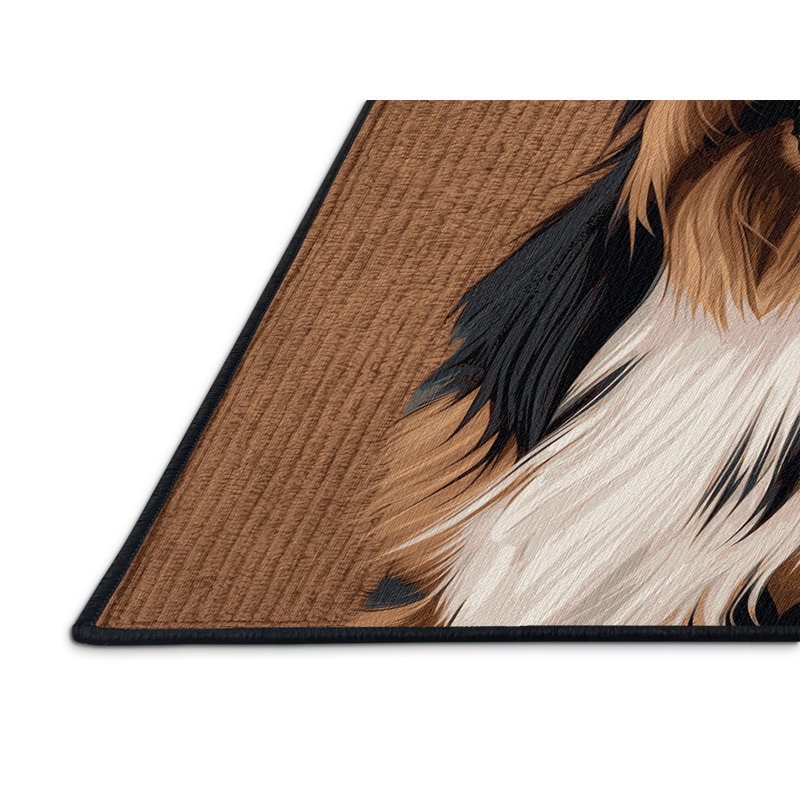  Tapis lavable pour chiens belges Tervuren, Rond 8 pi