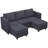 Vevey Small Corduroy U-Shaped Storage Modular Sofa 83.4" W x 83.5"-990692040