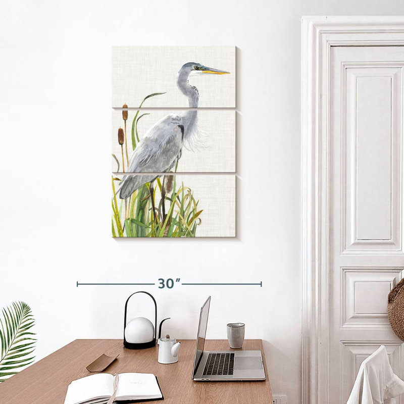 Waterbirds And Cattails I, H 32" x l 20"
