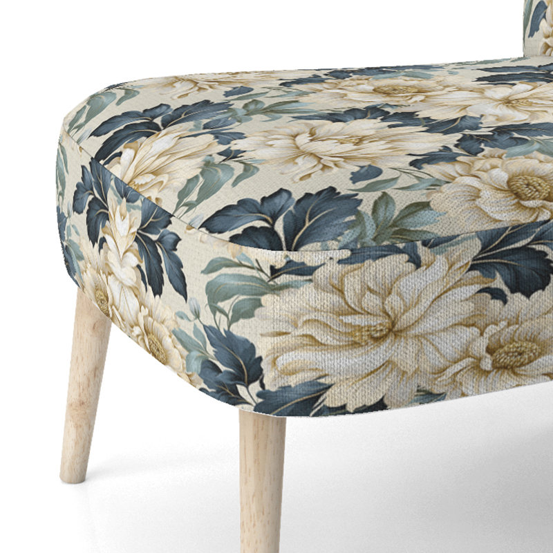 Contemporary Victorian Motifs Victorian Motif - Chaise d'appoint rembourrée de style campagnard, chaise d'appoint rustique