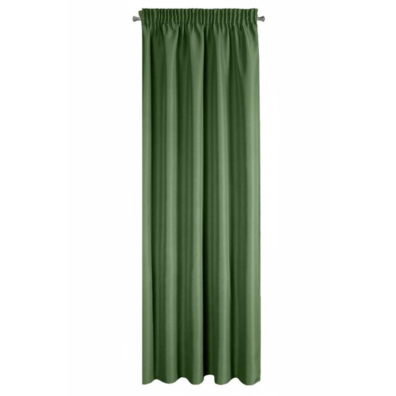 Rita 4 Slot Top Blackout Curtain, Green, 140 W x 270 D cm 