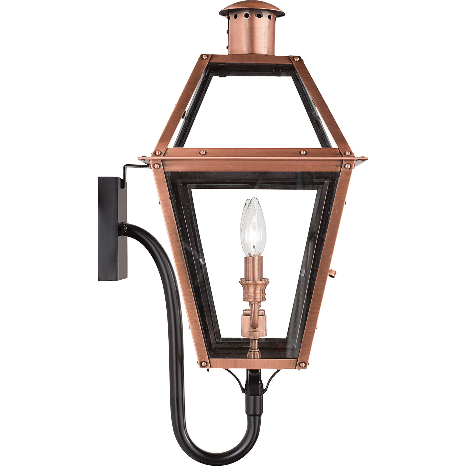 Amber Copper 2-Light Outdoor Wall Lantern