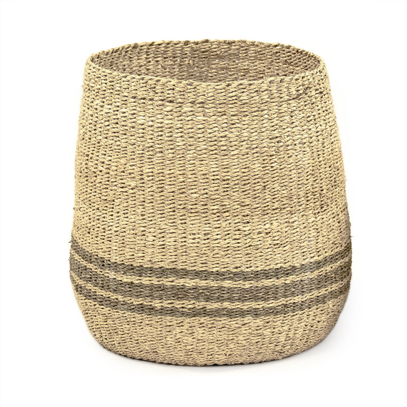 Hand Woven Seagrass Decorative Basket, 18" H x 18" W x 18" D