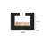 47.24"Black Modern Simulated Flame Electric Fireplace Humidifier-118508729-118508733