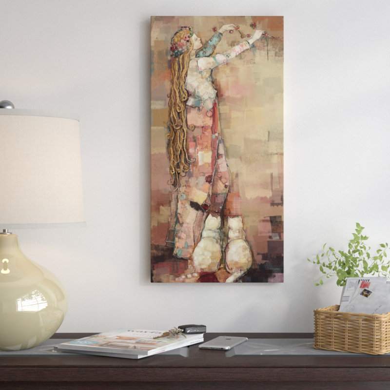 «Freyja and Her Cats», reproduction d'art sur toile tendue, H 45 po x l 22,5 po