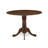 5 Piece Kitchen Table & Chairs Set Includes a Round Dining Table with Dropleaf and 4 Polyester Fabric Upholstered Chairs, 42x42 Inch, Antique Walnut-126401039-126400261-91898356