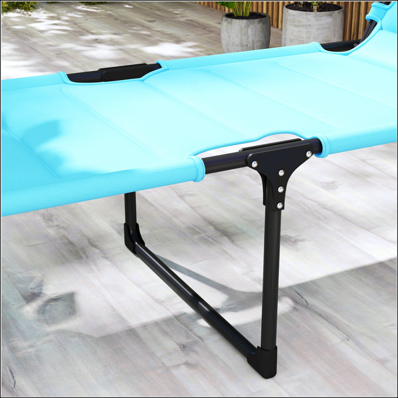 Chaise longue d'extérieur, Bleu clair