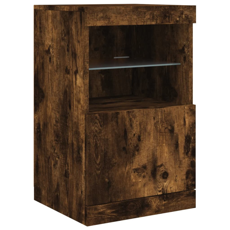 Basim 67cm H x 41cm W Standard Bookcase, Smoked Oak