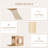 Wall-Mounted Multi-Level Cat Tree