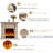 Beige Solid Wood Freestanding Fireplace