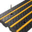 Rampe de bordure de voiture en caoutchouc, capacité de charge de 33069 lb, rampe de pont de bordure de 2,6 pouces avec bandes réfléchissantes jaunes, convient pour quai de chargement, entrepôt, garage, trottoir