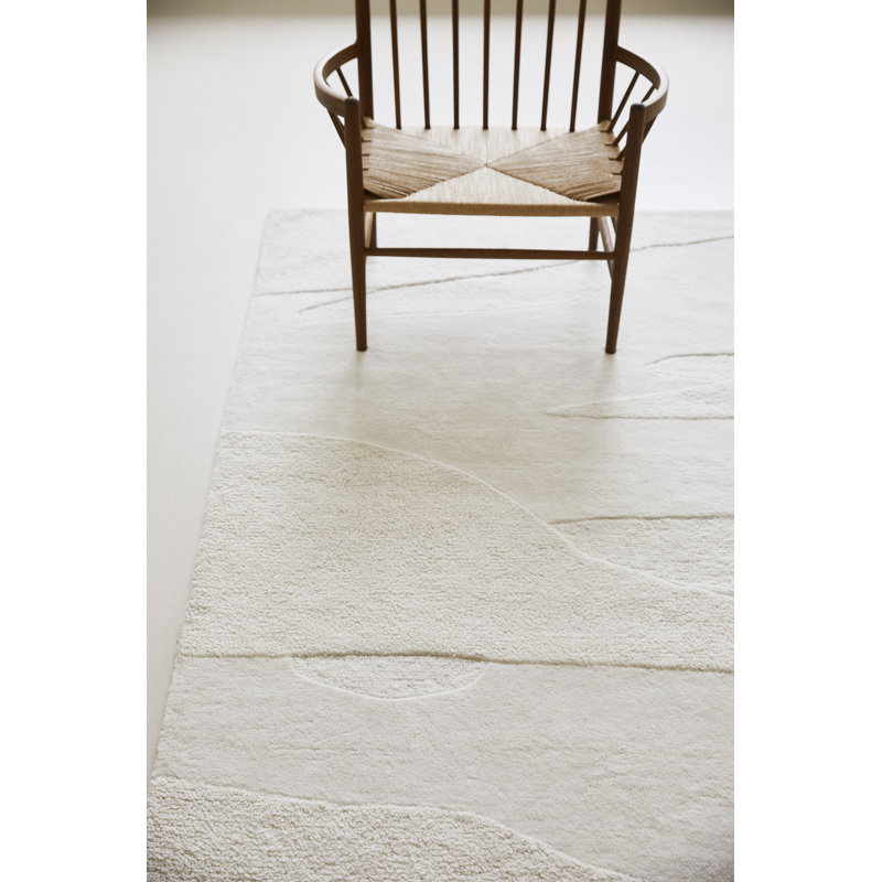 Decor Hand Tufted Wool Area Rug in Beige, Rectangle 8'2'' x 11'6''