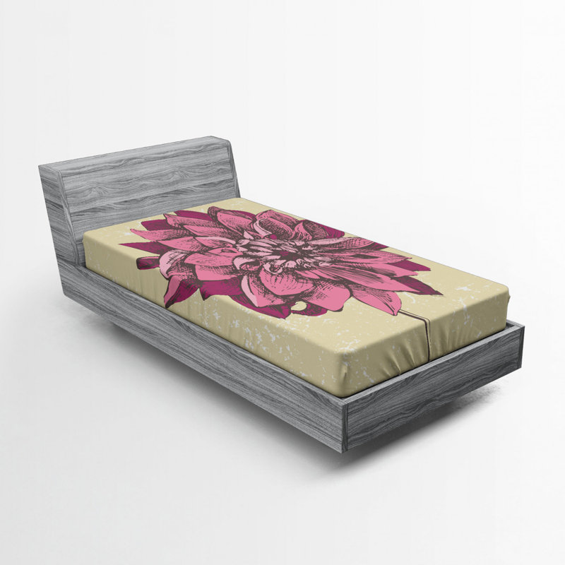 Microfiber Floral Fitted Sheet, Twin XL Fitted Sheet