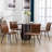 Keava 19" Wide Modern Farmhouse Dining Side Chair in Distressed Leather with Natural Shading-1100826539-1206726060