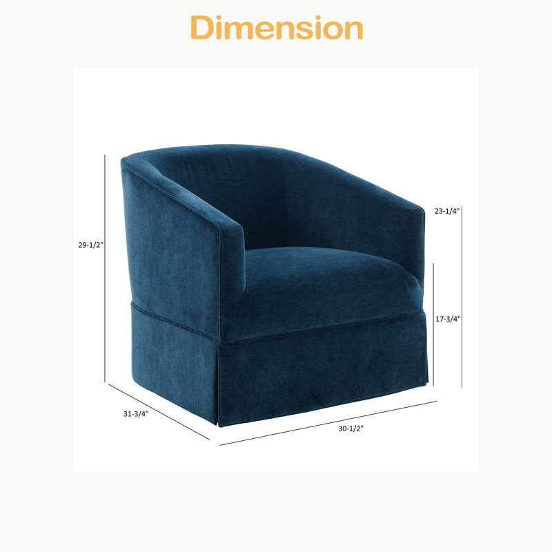Chaise pivotante à jupe, Bleu