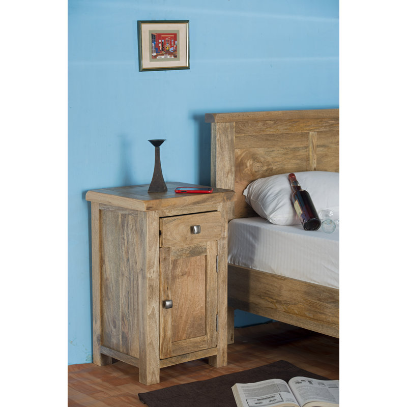 Anaheim 45cm W Solid Wood Bedside Table