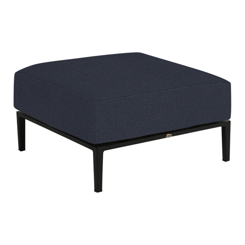 Repose-pieds Havana, Lin marine, No welt/Standard fill, Black