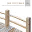 Maille de jardin en bois de sapin, 60 po x 26,5 po x 19 po, finition naturelle avec pont arrière élégant pour les jardins