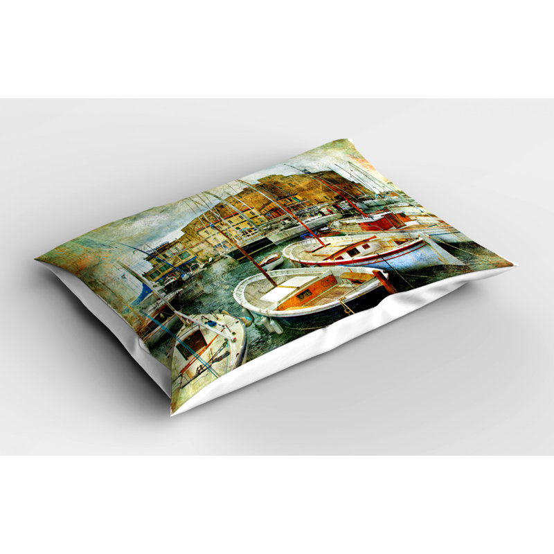 Narwhal Polyester Toile Sham Set, King