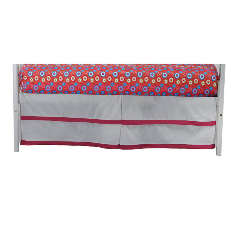 Volant poussière pour lit de bébé Dvorak, Rose vif