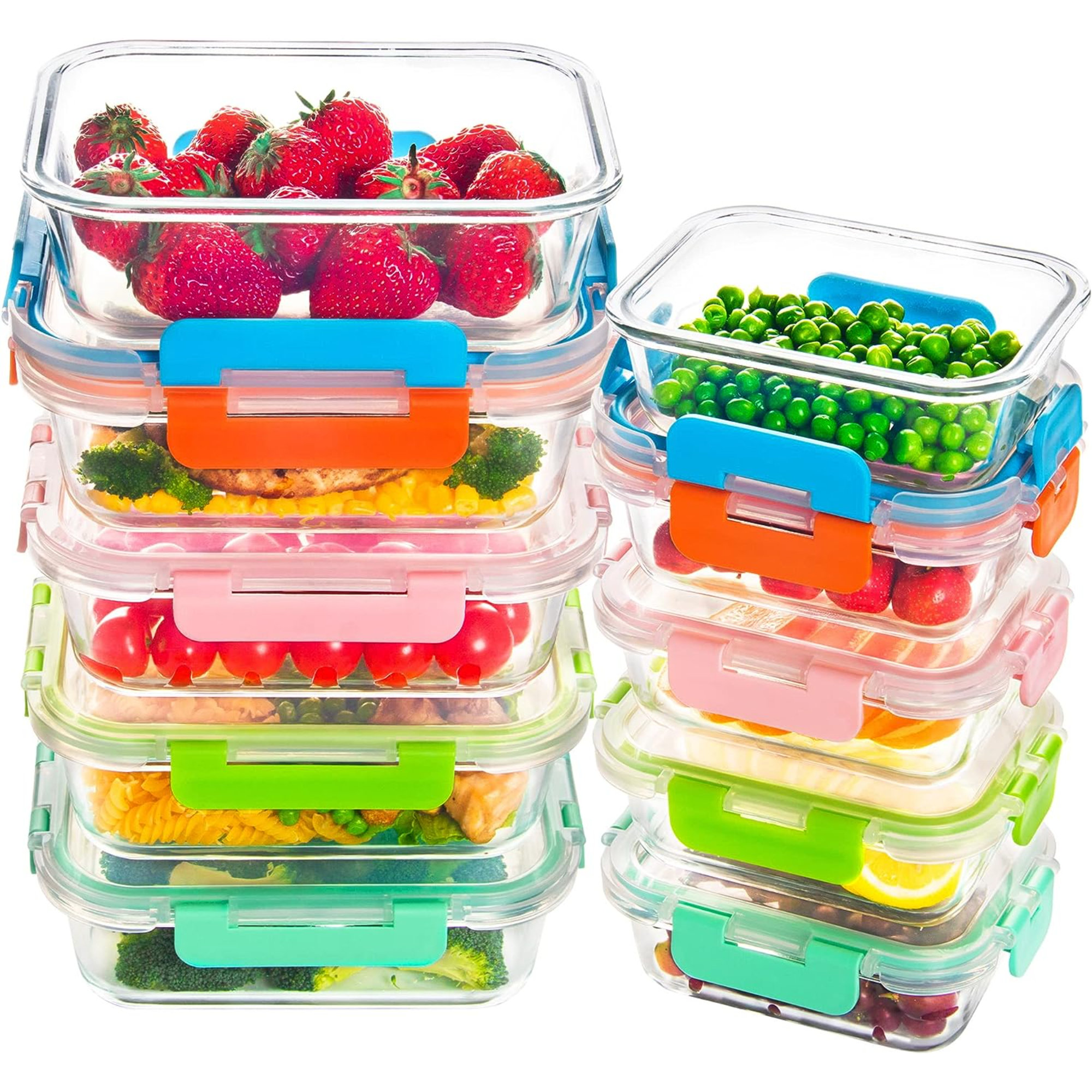 Container Store Nested Rectangular Crystal Clear Food Storage Set