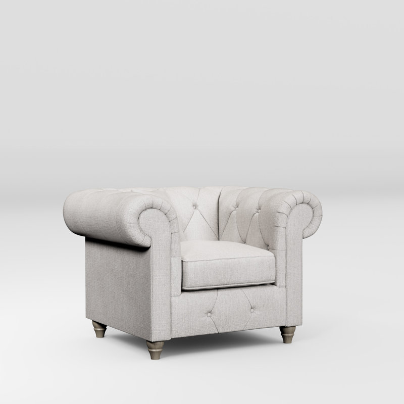 Ellrich Upholstered Armchair, Washed Oak, Ash