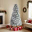 Arbre de Noël artificiel pré-éclairé enneigé avec embouts de branches - Arbre de Noël réaliste pour Noël-88132123