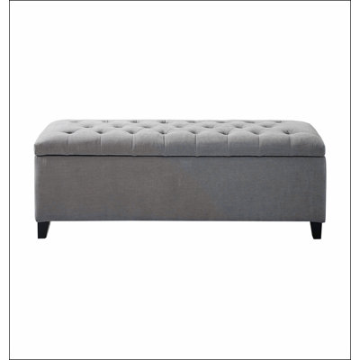 Banc de rangement capitonné à fermeture douce