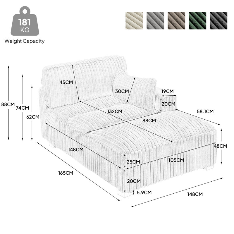 Upholstered Chaise Lounge