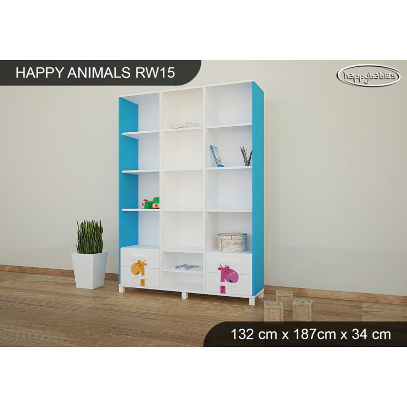 187cm H X 132cm W Kids Bookcase, Blue