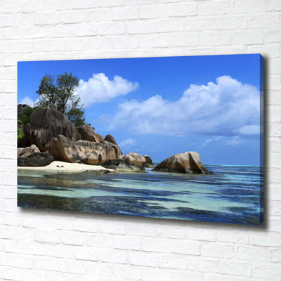 Seychelles Panorama - Wrapped Canvas Print