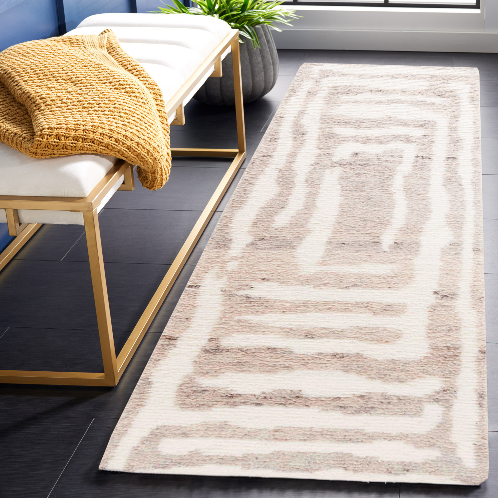 Kass Handmade Wool Rug, Runner 2'3" x 8'