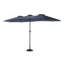 Grand parasol d'extérieur double face 14,8 pi avec manivelle (bleu marine) (sans base)-167266602